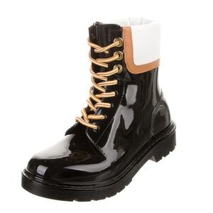 See By Chloe Patent Leather Combat Boots NWOT